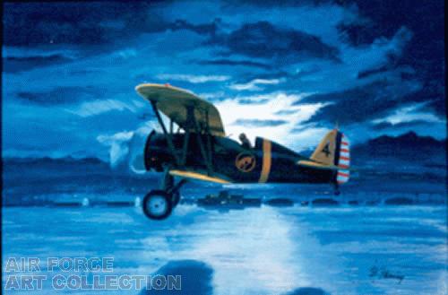 THE AIR CORPS FLIES THE AIR MAIL, BOEING P-12E, SALT LAKE CITY - FEBRUARY 1934
